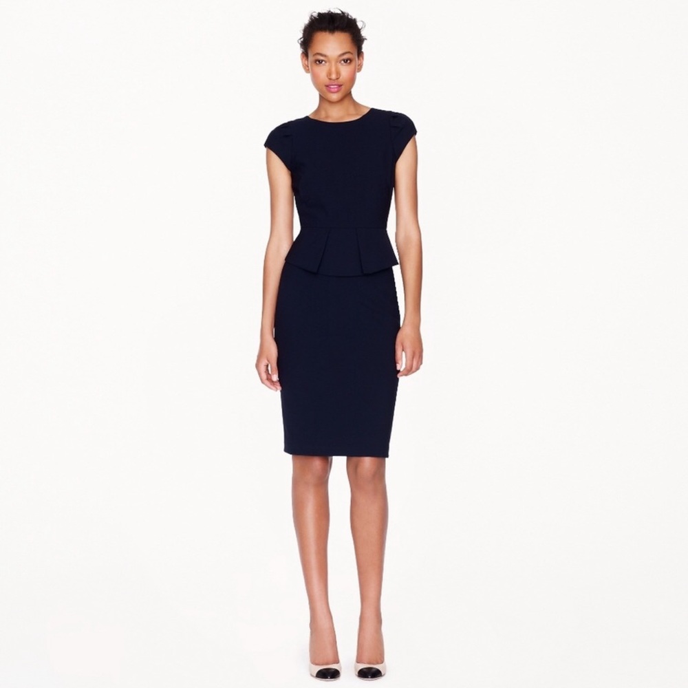J. Crew Wool Peplum Dress